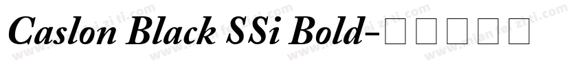 Caslon Black SSi Bold字体转换